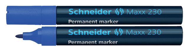 Marqueur permanent Schneider Maxx 230 ogive 1-3mm bleu