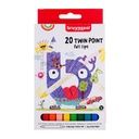 Feutre Bruynzeel Kids Twin Point set 20 couleurs