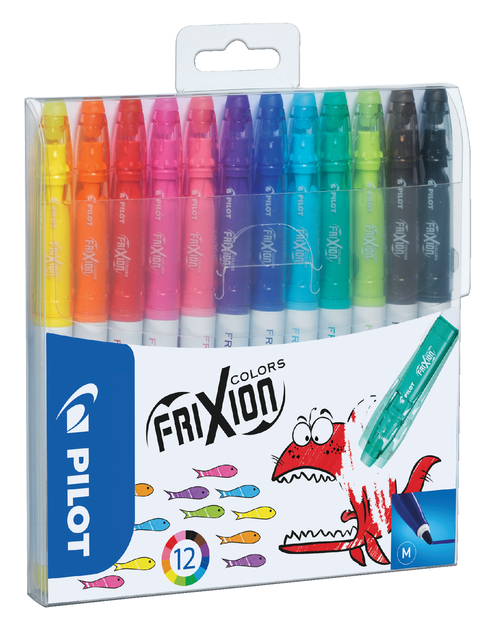 Feutre PILOT FriXion Colors Medium assorti étui 12 pièces