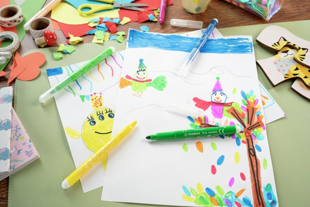 Feutre STABILO Trio Jumbo 380/12 Exra Large assorti blister 12 pièces