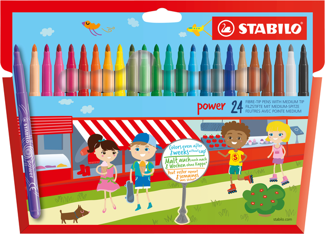 Feutre STABILO Power 280/24 assorti étui 24 pièces