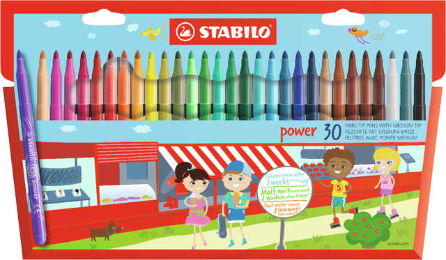 Feutre STABILO Power 280/30 assorti étui 30 pièces