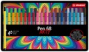 Feutre STABILO Pen 68 Arty Medium boîte 40 couleurs