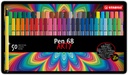 Feutre STABILO Pen 68 Arty Medium boîte 50 couleurs