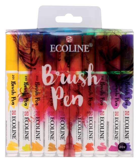 Brushpen Talens Art Creation Ecoline assorti etui à 20stuks