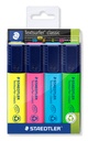 Markeerstift Staedtler 364 Textsurfer assorti 4 stuks