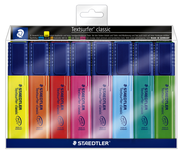 Surligneur Staedtler 364 Textsurfer assorti 8 pièces