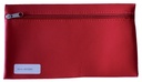 Trousse scolaire à zip 15x26cm simili rouge vif