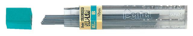 Potloodstift Pentel B 0.7mm zwart koker à 12 stuks