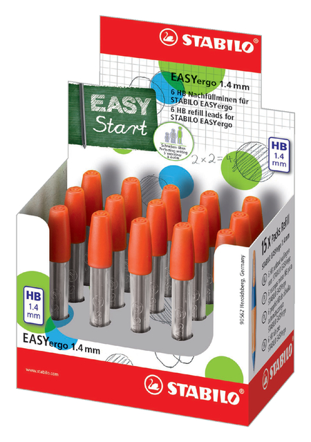 Mine STABILO EASYergo 7880/6 HB 1,4mm tube 6 pièces