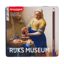 Crayon de couleur Bruynzeel Rijksmuseum J. Vermeer boîte métal 24 pièces assorti