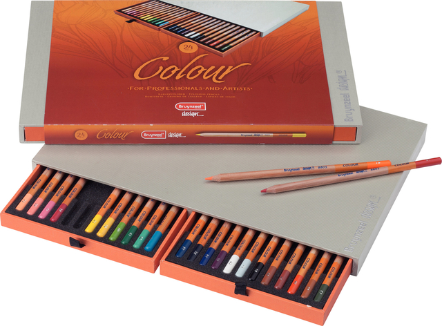 Crayons de couleur Bruynzeel Design boîte luxueuse 24 couleurs