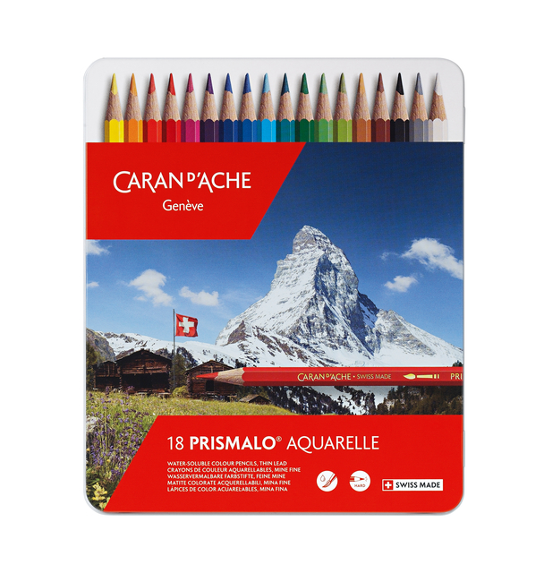 Crayon de couleur Caran d’Ache Prismalo boîte 18 pièces assorti
