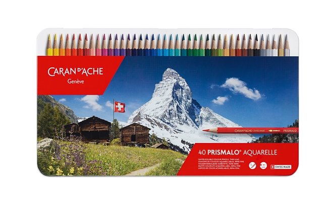 Crayon de couleur Caran d’Ache Prismalo boîte 40 pièces assorti
