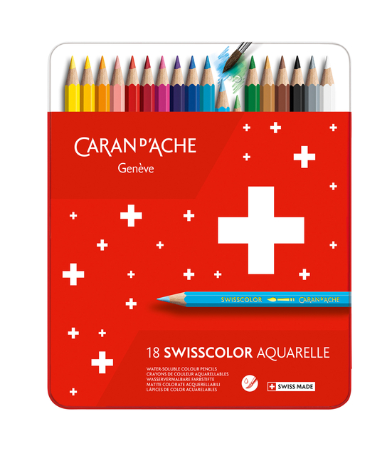 Kleurpotloden Caran d'Ache Swisscolor aquarel 18 stuks assorti