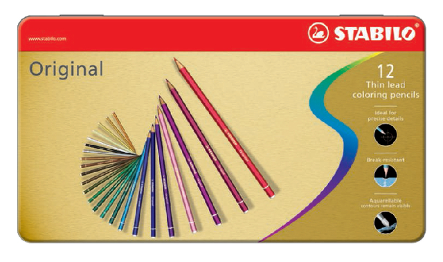 Crayon de couleur STABILO 8773 Original assorti boîte 12 pièces
