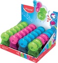 Taille-crayon Maped Loopy avec gomme 1 trou présentoir 24 pièces assorti