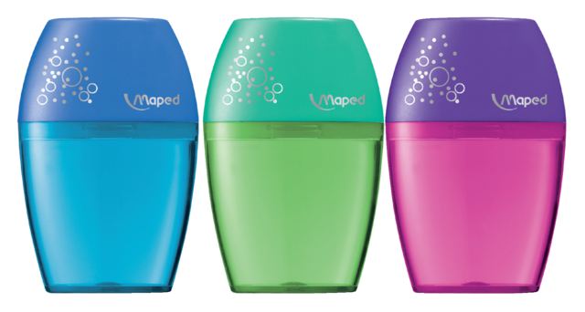 Taille-crayon Maped Shaker 1 trou présentoir 25 pièces assorti