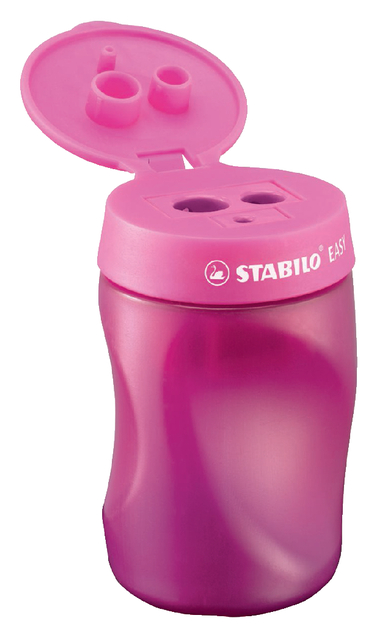 Taille-crayon STABILO Easy 4501 3-en-1 gaucher rose