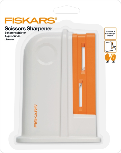 Aiguiseur de ciseaux Fiskars universel blanc