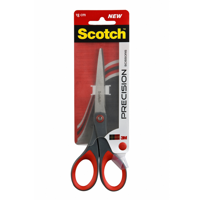 Ciseaux Scotch Précision 18cm rouge blister