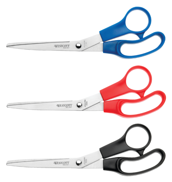 Ciseaux Westcott 210mm inox assorti 3 pièces