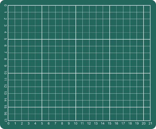 Tapis de coupe A5 230x190mm vert
