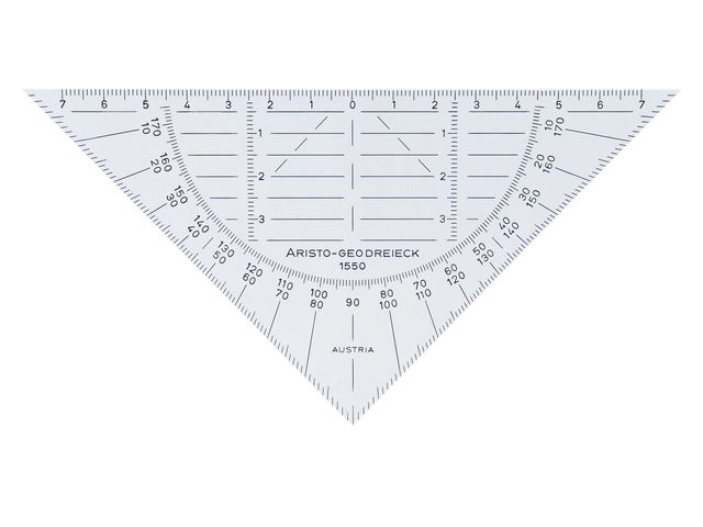Equerre géométrique Aristo 1550 160mm flexible transparent