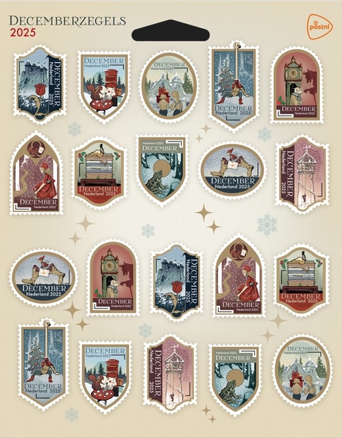 Timbre poste Décembre 2025 pour les Pays-Bas