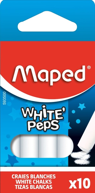 Craie tableau noir Maped White'Peps boîte 10 pièces blanc