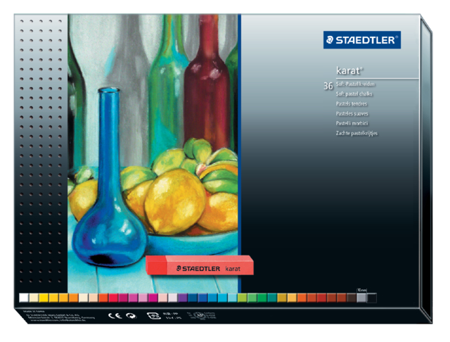 Craie pastel Staedtler Karat douce assorti 36 pièces