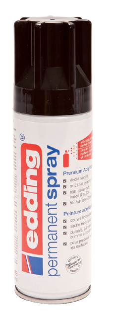 Spray peinture edding 5200 permanent noir profond mat
