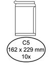 Enveloppe Quantore C5 162x229mm autocollante blanc 10 pièces