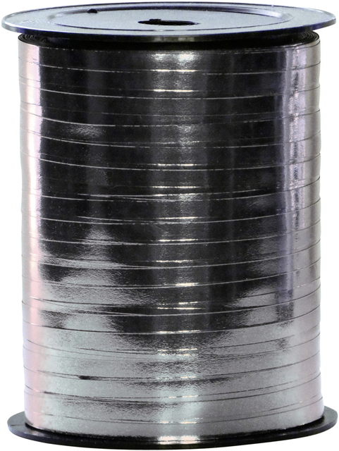 Ruban cadeau Haza 250mx5mm argent métallique