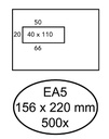 Enveloppe Quantore 156x220mm fenêtre gauche 4x11cm autocollante 500 pièces