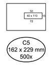 Envelop Quantore 162x229mm venster 4x11cm rechts zelfklevend 500 stuks