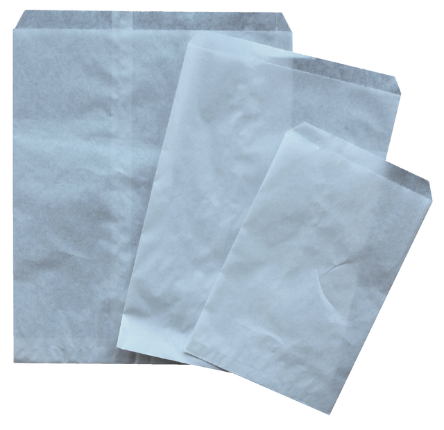 Sachet d’emballage IEZZY uni 150x220mm blanc boîte 1000 pièces