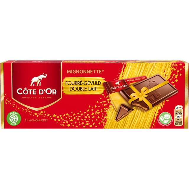 Chocolat Côte d’Or Mignonnette Double lait 21x 10g