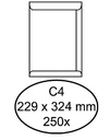 Enveloppe Quantore C4 229x324mm gommée blanc 250 pièces