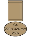 Envelop Quantore akte C4 229x324mm bruinkraft 250 stuks