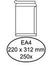 Envelop Hermes akte EA4 220x312mm zelfklevend wit doos à 250 stuks