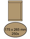 Envelop akte IEZZY 175x265mm zelfklevend 90gr bruin 250 stuks