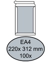 Enveloppe Quantore dos carton EA4 220x312mm autocollant blanc 100 pièces