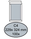Enveloppe Quantore dos carton C4 229x324mm autocollante blanc 100 pièces