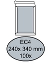 Enveloppe Quantore dos carton EC4 240x340mm autocollant blanc 100 pièces