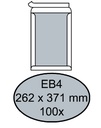 Enveloppe Quantore dos carton EB4 262x371mm autocollant blanc 100pcs