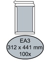 Enveloppe Quantore dos carton EA3 312x441mm autocollant blanc 100pcs