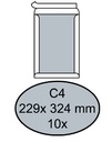 Enveloppe Quantore dos carton C4 229x324mm autocollante blanc 10 pièces