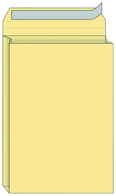 Enveloppe à soufflet Quantore 262x371x38mm autocollant crème 125 pcs