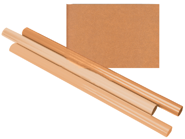 Inpakpapier Kraft gestreept 60gr 100cm x 10m op rol